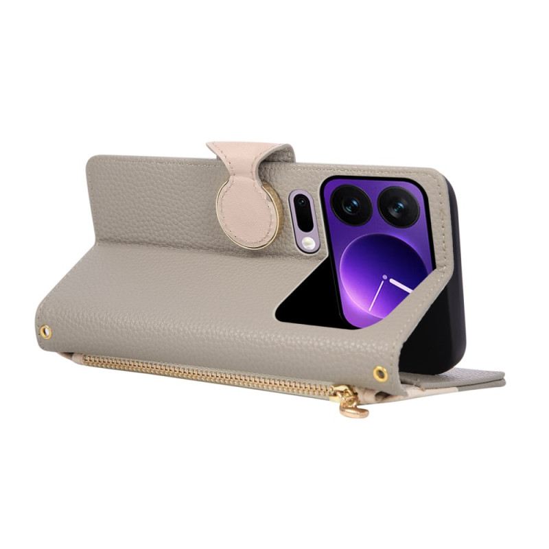 Lederhüllen Xiaomi 17 Pro Geldbörse Mit Reißverschluss