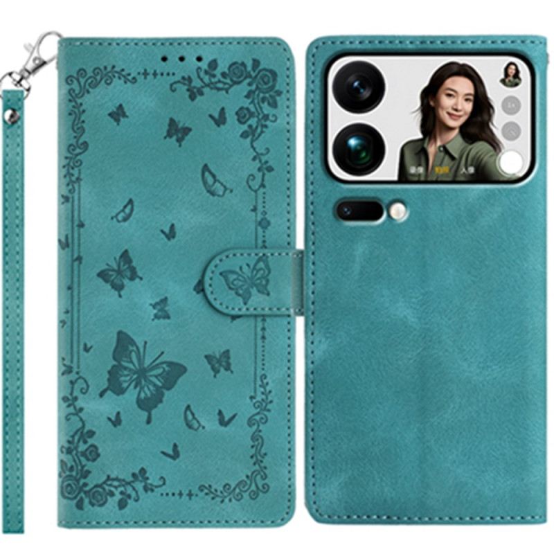 Lederhüllen Xiaomi 17 Pro Handyhülle Blumengarten