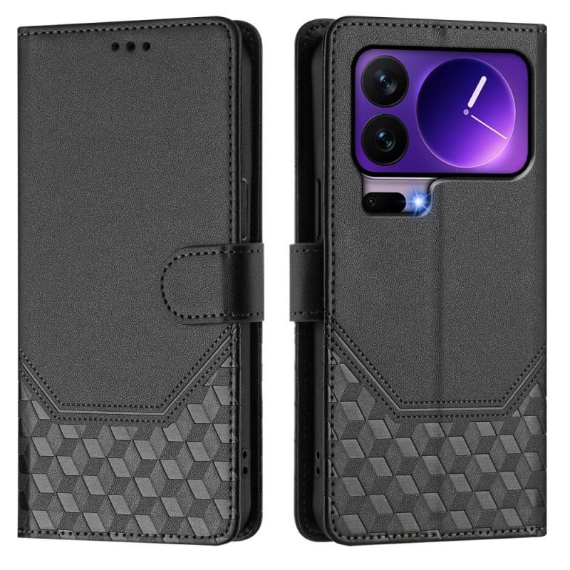 Lederhüllen Xiaomi 17 Pro Handyhülle Rfid-blockierung Und Wabenmuster