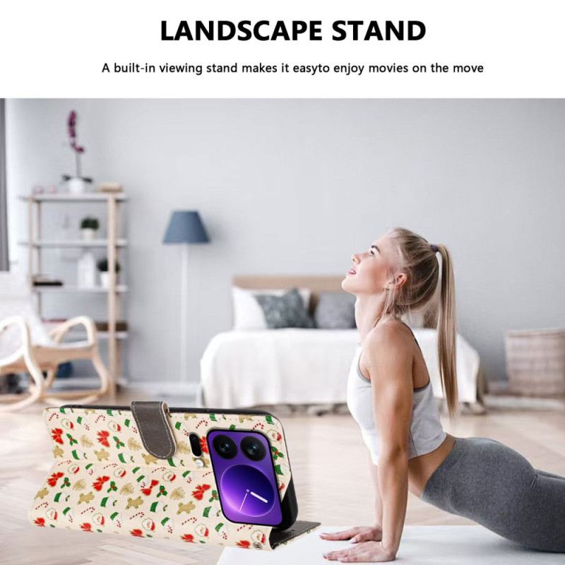 Lederhüllen Xiaomi 17 Pro Handyhülle Weihnachten