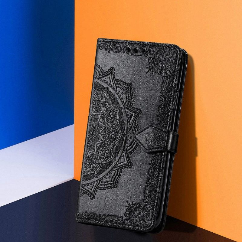 Flip Case Für Xiaomi Redmi Note 10 Pro Mandala Relief