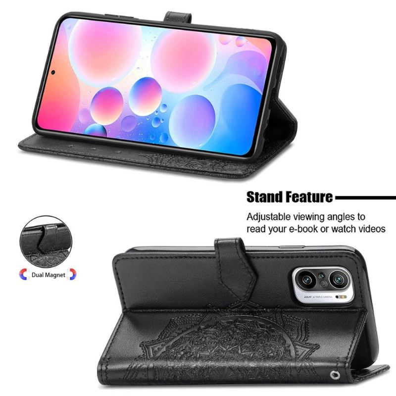 Flip Case Für Xiaomi Redmi Note 10 Pro Mandala Relief