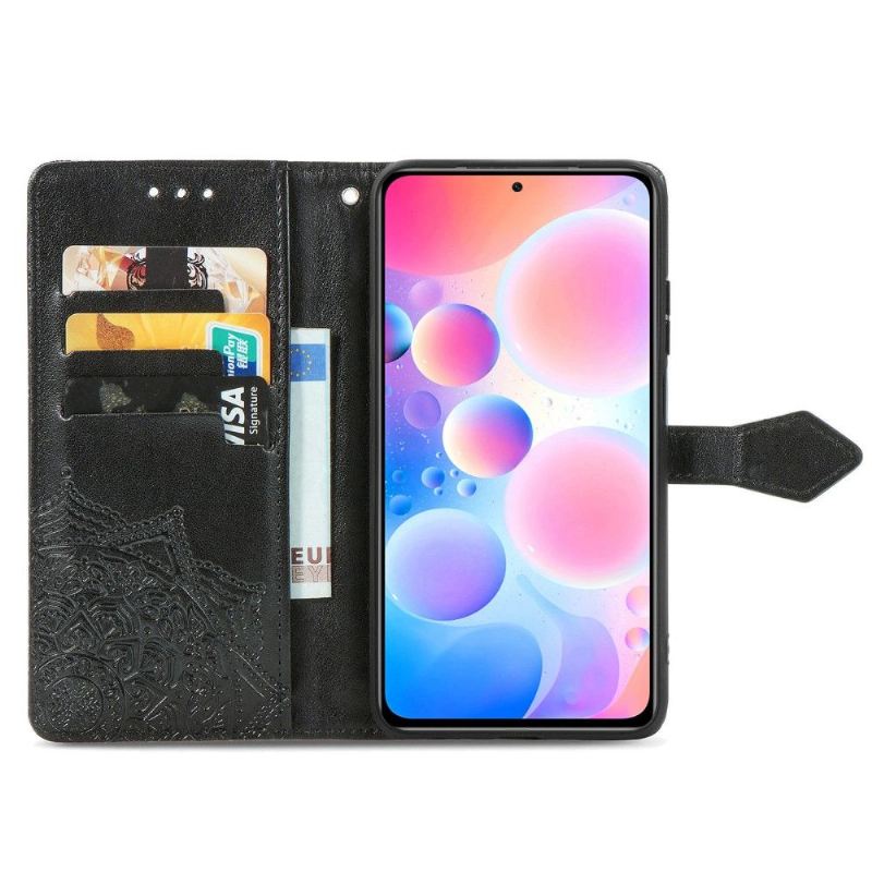 Flip Case Für Xiaomi Redmi Note 10 Pro Mandala Relief