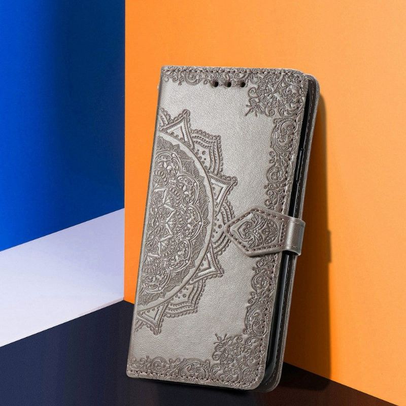 Flip Case Für Xiaomi Redmi Note 10 Pro Mandala Relief