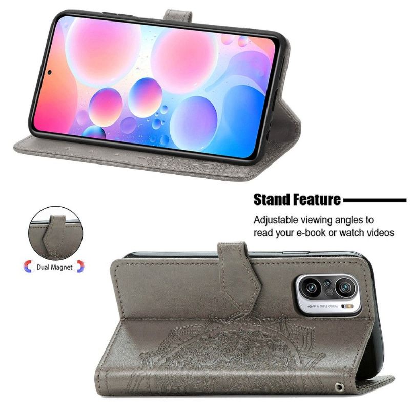 Flip Case Für Xiaomi Redmi Note 10 Pro Mandala Relief