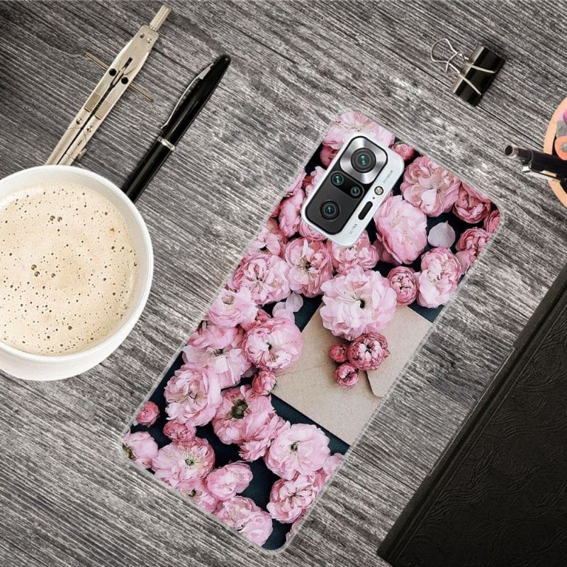 Handyhülle Für Xiaomi Redmi Note 10 Pro Rosa Blume