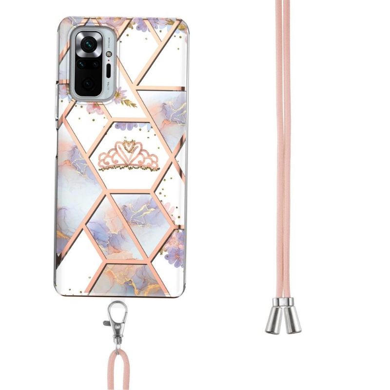 Hülle Für Xiaomi Redmi Note 10 Pro Mit Kordel Marbre Et Couronne