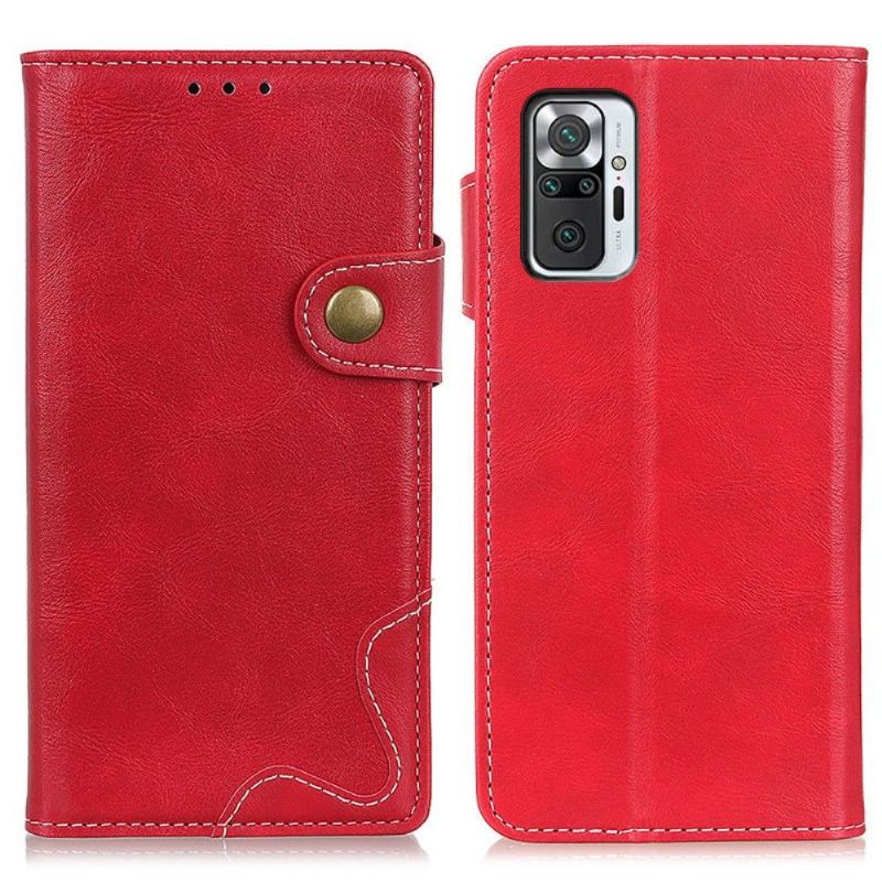 Lederhüllen Für Xiaomi Redmi Note 10 Pro S Shape Coutures Apparentes