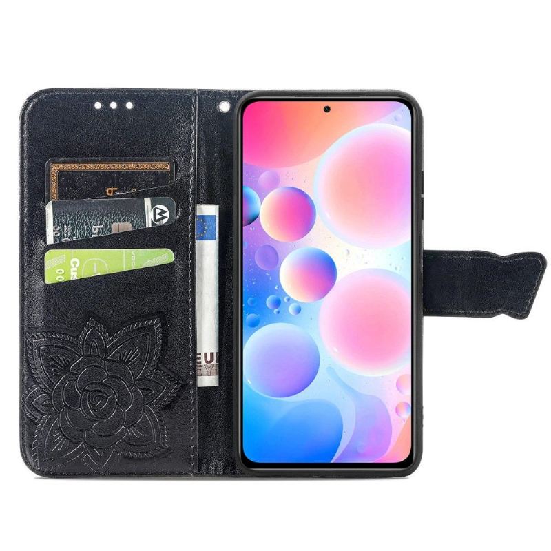 Lederhüllen Für Xiaomi Redmi Note 10 Pro Schutzhülle Papillon Relief