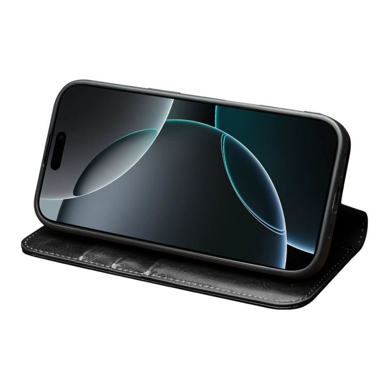 Flip Case iPhone Air Echtes Leder Qialino