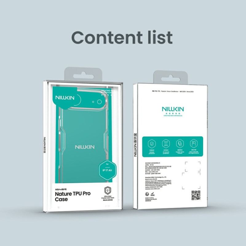 Hülle Für iPhone Air Nillkin Nature Pro Series Clear