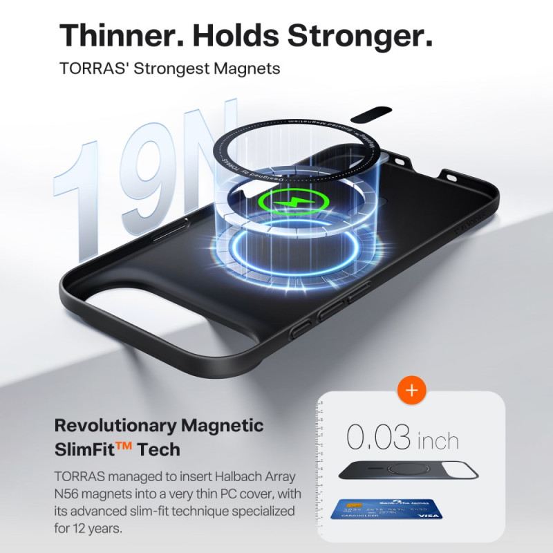 Hülle iPhone Air Handyhülle Ultradünnes Magsafe-kompatibles Displayschutzglas