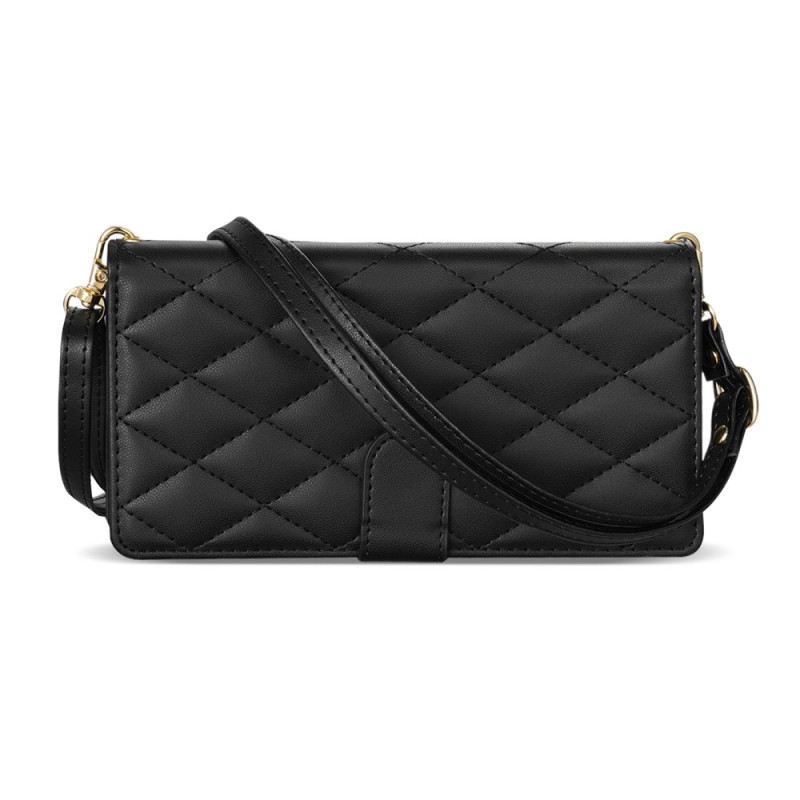 Lederhüllen iPhone Air Handyhülle Gesteppt Mit Lanyard Und Schulterriemen