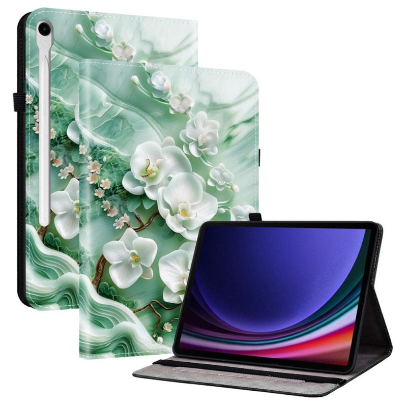 Case Für Samsung Galaxy Tab S10 Fe Jade-blumen-design