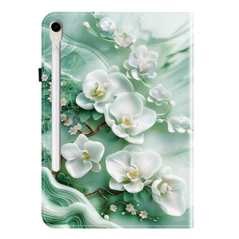 Case Für Samsung Galaxy Tab S10 Fe Jade-blumen-design