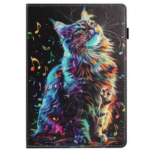 Case Für Samsung Galaxy Tab S10 Fe Musikkatze