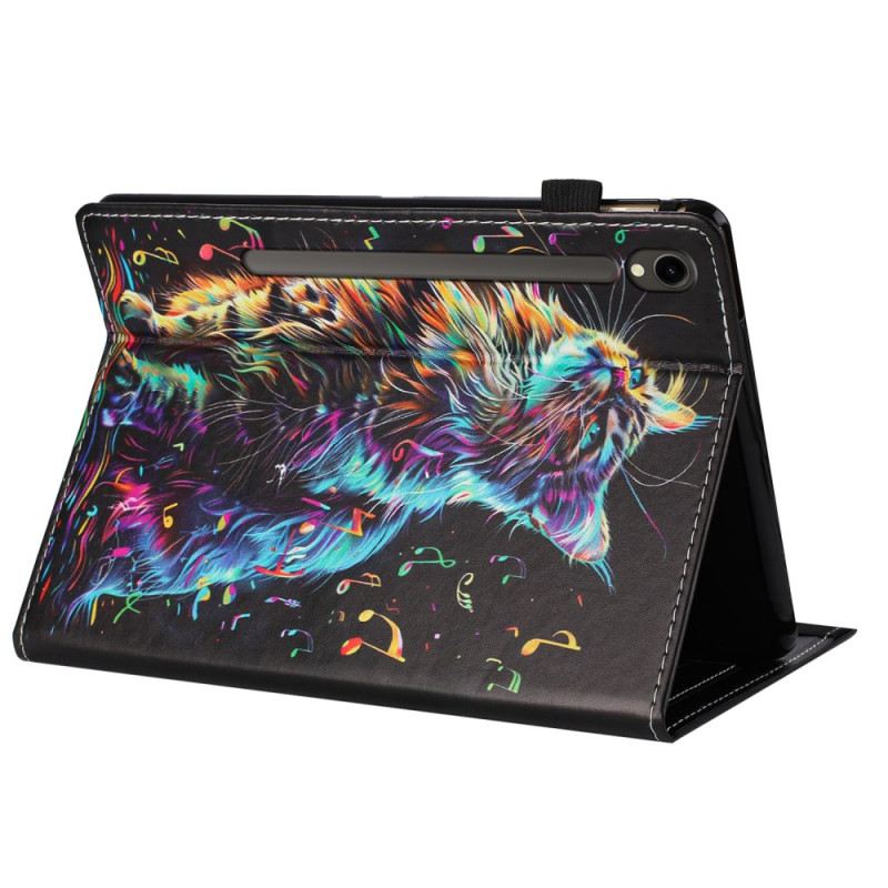 Case Für Samsung Galaxy Tab S10 Fe Musikkatze