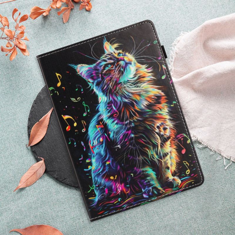 Case Für Samsung Galaxy Tab S10 Fe Musikkatze