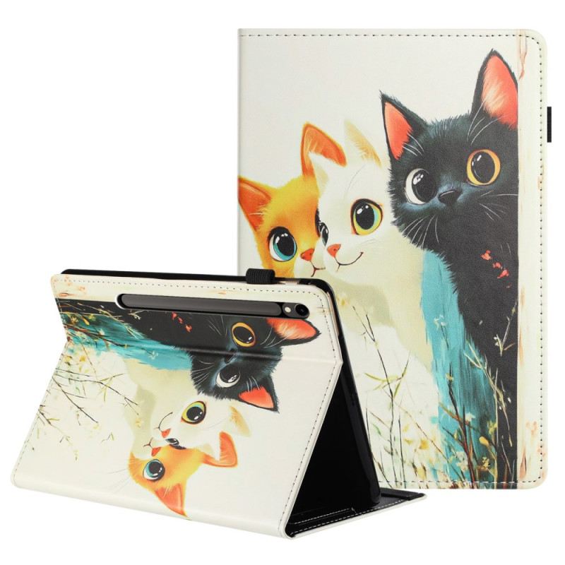 Case Samsung Galaxy Tab S10 Fe Handyhülle Design Mit Drei Katzen