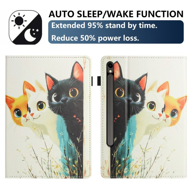 Case Samsung Galaxy Tab S10 Fe Handyhülle Design Mit Drei Katzen