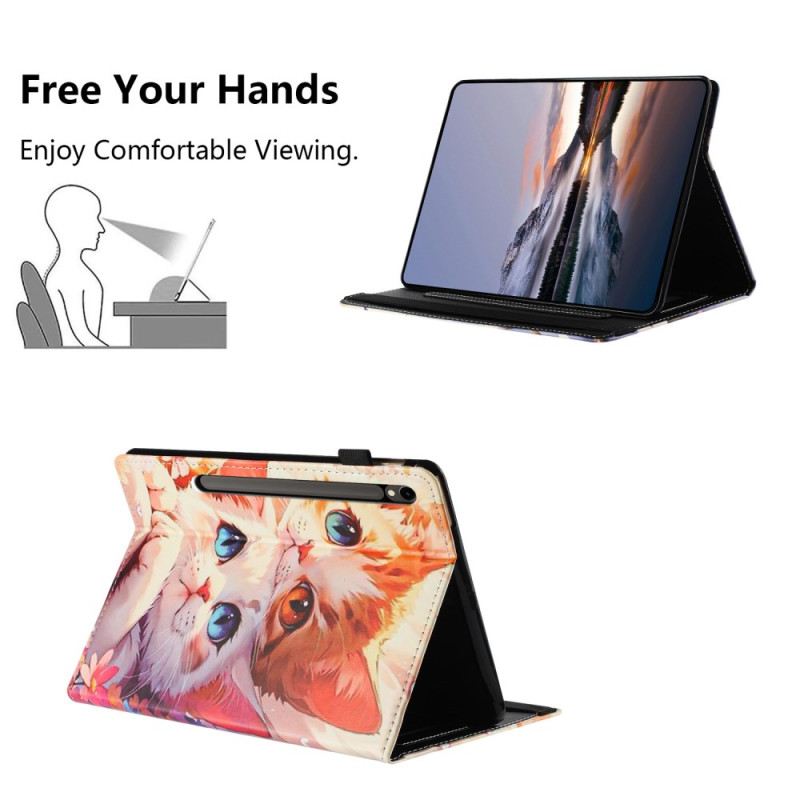 Case Samsung Galaxy Tab S10 Fe Handyhülle Design Mit Zwei Katzen