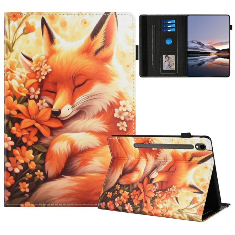 Case Samsung Galaxy Tab S10 Fe Handyhülle Fuchs Mit Blumenmuster
