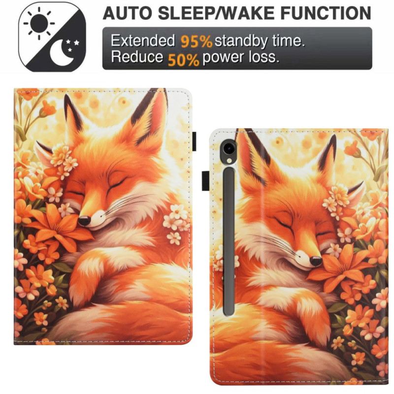 Case Samsung Galaxy Tab S10 Fe Handyhülle Fuchs Mit Blumenmuster