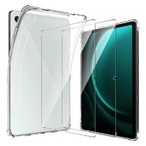 Hülle Samsung Galaxy Tab S10 Fe Transparent Mit 2 Displayschutzfolien Aus Gehärtetem Glas