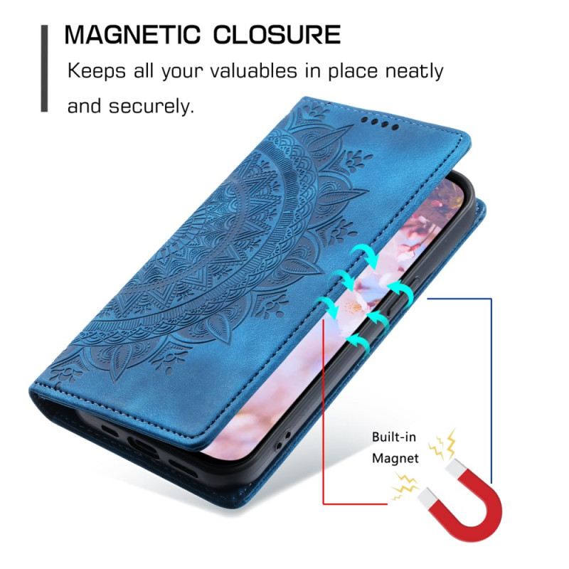 Flip Case Oneplus 15r Mandala-geldbörse In Wildlederoptik