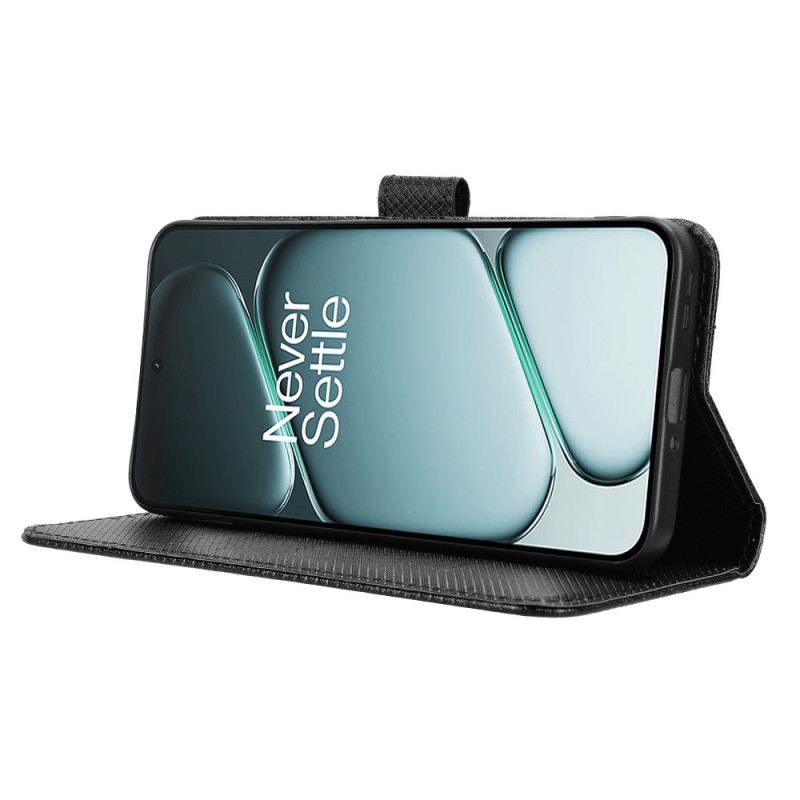 Lederhüllen Oneplus 15r Handyhülle Diamantstruktur