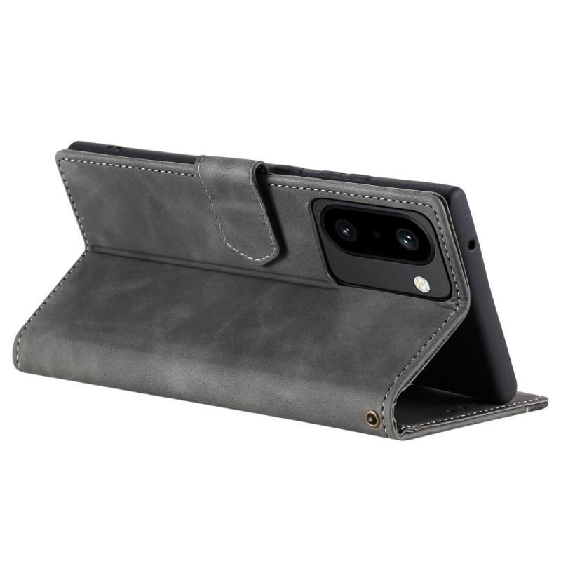 Lederhüllen Oneplus 15r Handyhülle Retro-geldbörse Mit Riemen