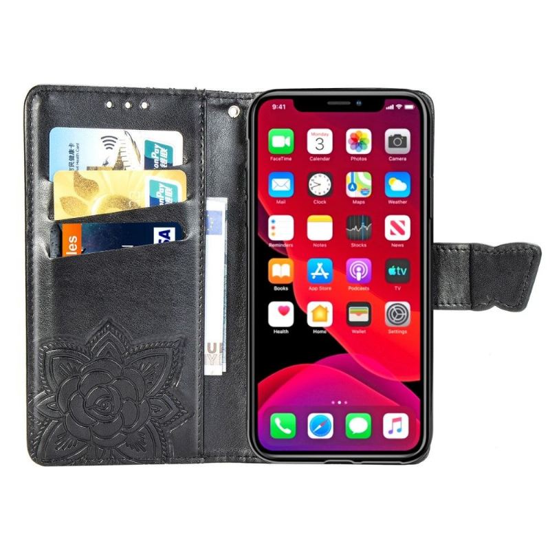 Lederhüllen Für iPhone 11 Pro Erleichterung Schmetterling