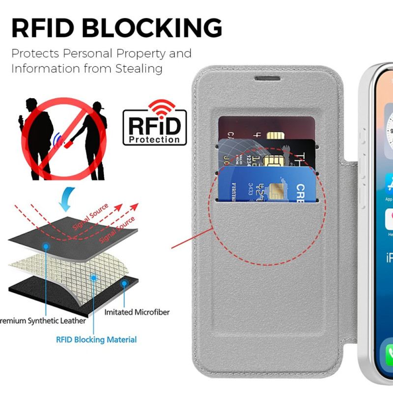 Flip Case iPhone 17 Pro Max Handyhülle Magsafe Kompatibel Gesteppt