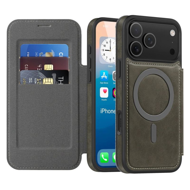 Flip Case iPhone 17 Pro Max Handyhülle Magsafe Kompatibel Mit Rfid-kartenhalter
