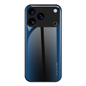 Hülle iPhone 17 Pro Max Gehärtetes Glas Mit Carbonfaser-optik