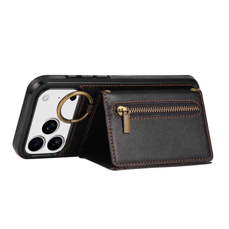 Hülle iPhone 17 Pro Max Handyhülle Brieftasche Und Schultergurt