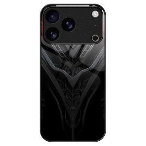 Hülle iPhone 17 Pro Max Handyhülle Gehärtetes Schwarzes Glasdesign