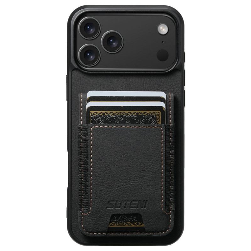 Hülle iPhone 17 Pro Max Handyhülle Kartenhalter Und Ständer Im Retro-look