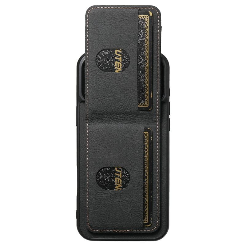 Hülle iPhone 17 Pro Max Handyhülle Kartenhalter Und Ständer Im Retro-look