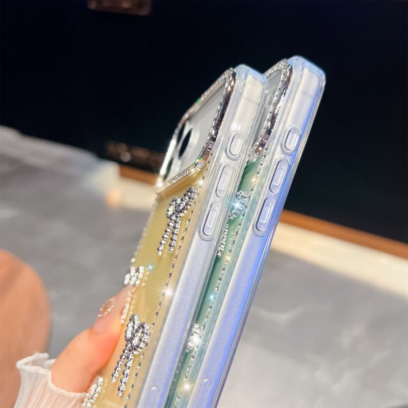 Hülle iPhone 17 Pro Max Handyhülle Schmetterlings- Und Glitzerdekor