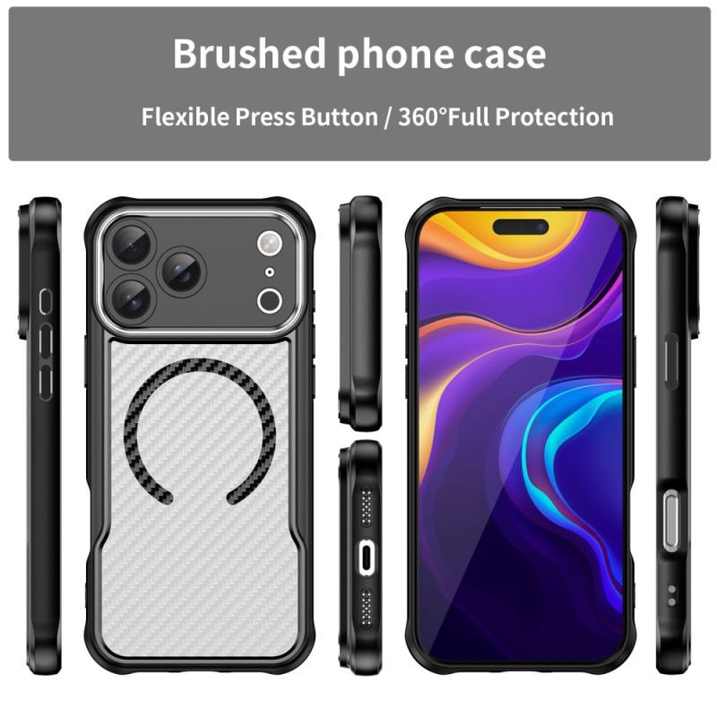 Hülle iPhone 17 Pro Max Magsafe-kompatible Durchscheinende Carbonfaser