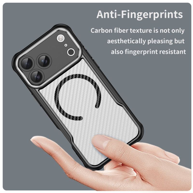 Hülle iPhone 17 Pro Max Magsafe-kompatible Durchscheinende Carbonfaser
