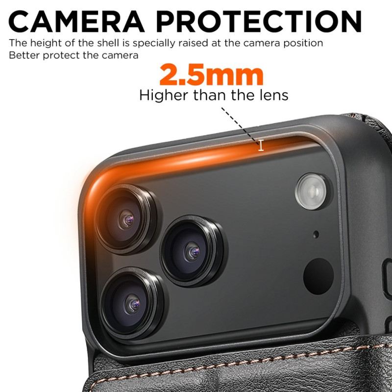 Lederhüllen iPhone 17 Pro Max Abnehmbare Zweifarbige Magsafe Hülle Suteni