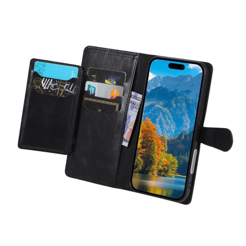 Lederhüllen iPhone 17 Pro Max Handyhülle Reißverschlusstasche