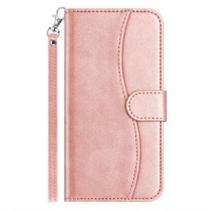 Lederhüllen iPhone 17 Pro Max Handyhülle S-design Mit Umhängeband