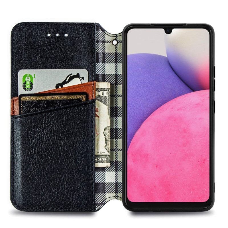 Schutzhülle Für Samsung Galaxy A13 Flip Case 3d-muster In Lederoptik