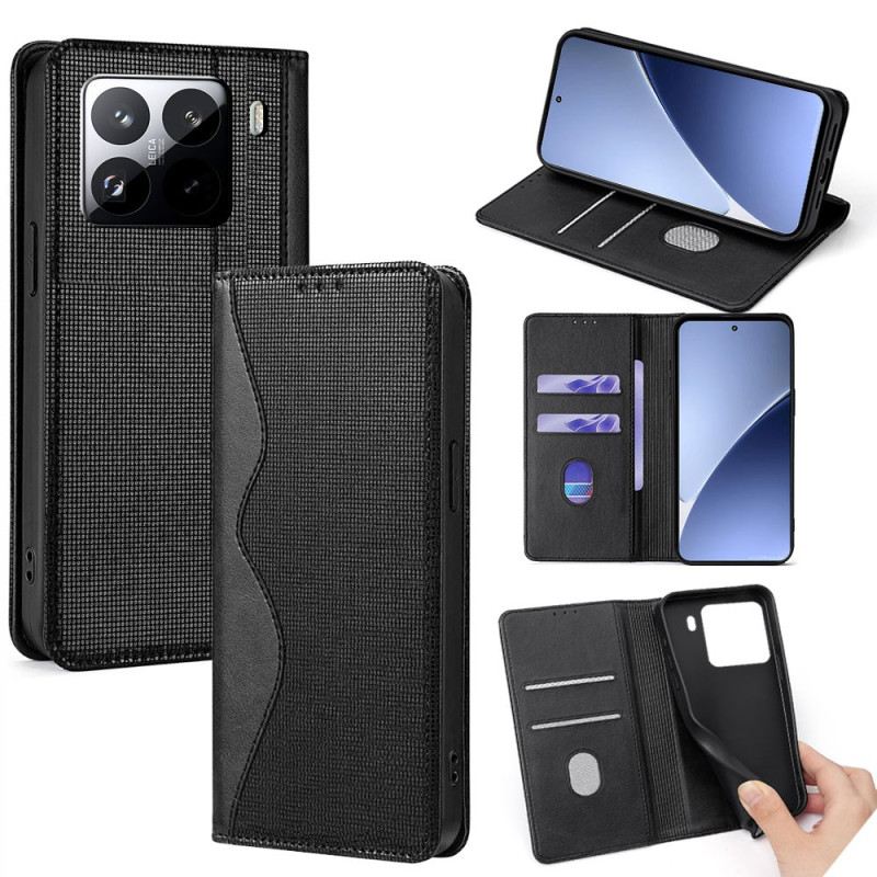 Flip Case Für Xiaomi 15 Pro Rfid-schutz Mit Wellenmuster