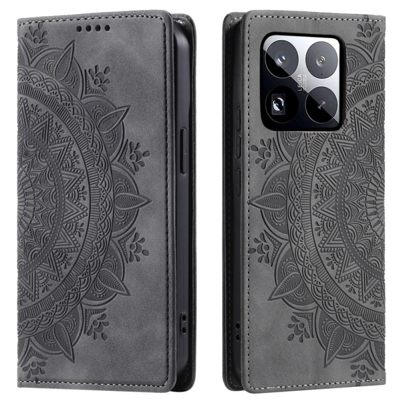 Flip Case Xiaomi 15 Pro Mandala-wildleder-effekt