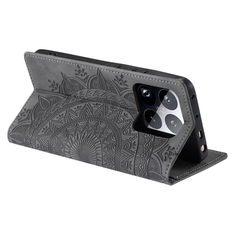 Flip Case Xiaomi 15 Pro Mandala-wildleder-effekt