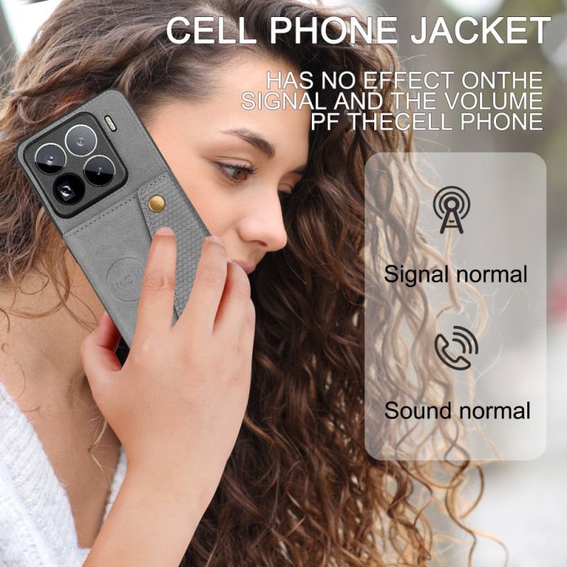 Hülle Xiaomi 15 Pro Kartenhalter In Lederoptik